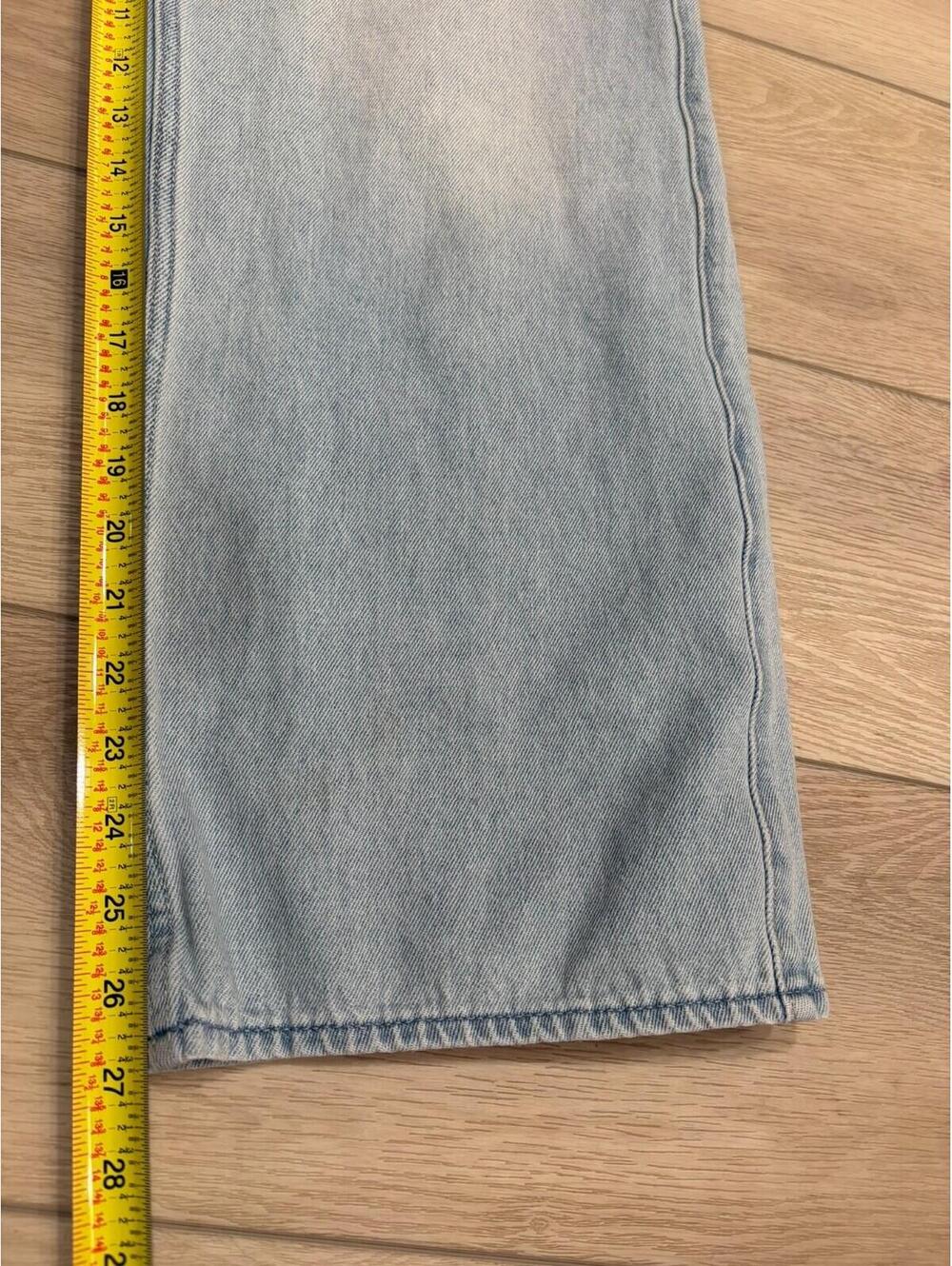 Hollister Jeans Womens 4S Blue Denim Light Wash Ultra High Rise Baggy Wide Leg - Picture 6 of 8